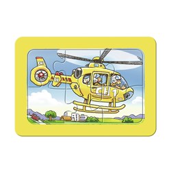 Ravensburger (06115) - "Redningskøretøjer" - 6 brikker puslespil