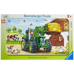 Ravensburger (06044) - "Traktor på gården" - 15 brikker puslespil