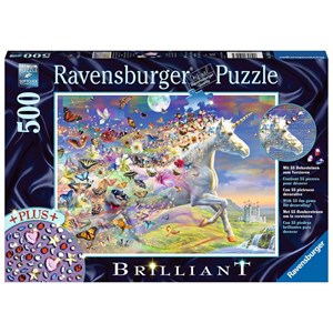 Ravensburger (15046) - "Butterfly Unicorn" - 500 brikker puslespil