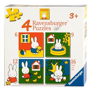 Ravensburger (07114) - "Miffy" - 6 9 12 16 brikker puslespil