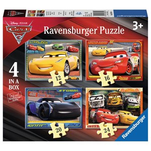 Ravensburger (06894) - "Cars 3" - 12 16 20 24 brikker puslespil