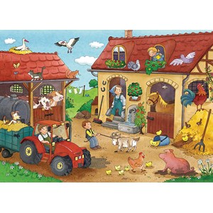 Ravensburger (07560) - "Arbejder på bondegården" - 12 12 brikker puslespil