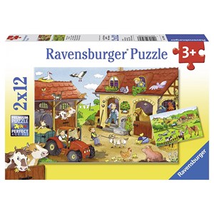 Ravensburger (07560) - "Arbejder på bondegården" - 12 12 brikker puslespil