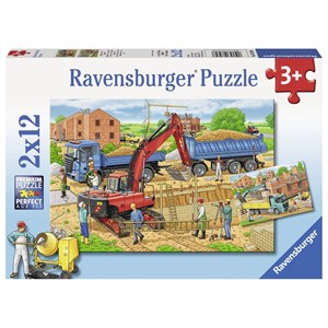 Ravensburger (07589) - "Byggeplads" - 12 brikker puslespil
