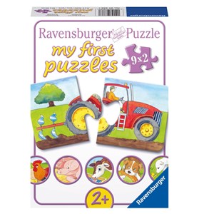 Ravensburger (07333) - "On the farm" - 2 brikker puslespil