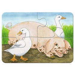 Ravensburger (06953) - "Lovable Farmers" - 2 4 6 8 brikker puslespil