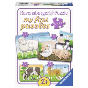 Ravensburger (06953) - "Lovable Farmers" - 2 4 6 8 brikker puslespil