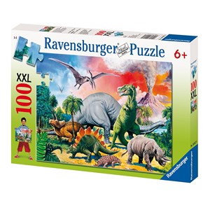 Ravensburger (10957) - "Midt i dinosaurier" - 100 brikker puslespil
