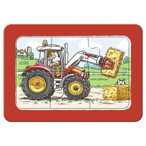 Ravensburger (06573) - "Gravemaskine traktor og tiplader" - 6 brikker puslespil