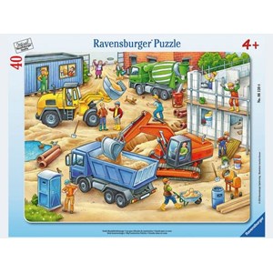 Ravensburger (06120) - "Stor byggeplads" - 40 brikker puslespil