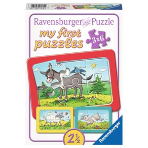 Ravensburger (61341) - "Æsel, Får & Ged" - 6 brikker puslespil