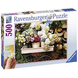Ravensburger (13654) - "Blomsterkrukker" - 500 brikker puslespil