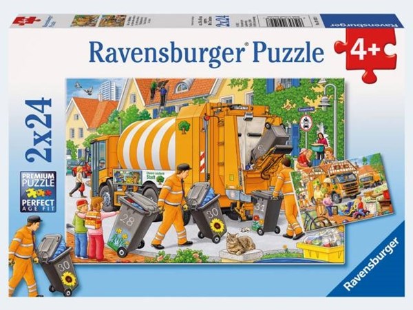 Ravensburger (09192) - "Skraldebil" - 24 brikker puslespil