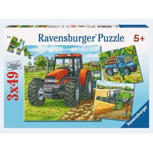 Ravensburger (93885) - "Landbrugsmaskiner" - 49 brikker puslespil