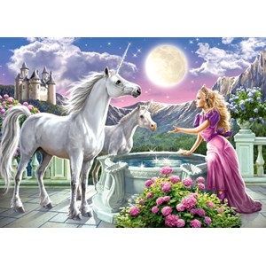 Castorland (B-13098) - "Princess and her Unicorns" - 120 brikker puslespil