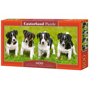 Castorland (B-060337) - Jack Russell: "Terrier Puppies" - 600 brikker puslespil