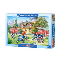 Castorland (B-040025) - "The Firefighters in action" - 40 brikker puslespil
