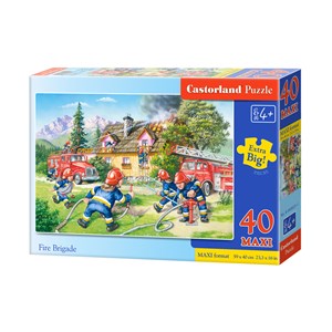 Castorland (B-040025) - "The Firefighters in action" - 40 brikker puslespil