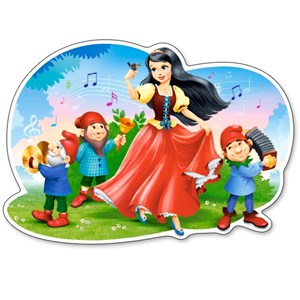 Castorland (B-120192) - "Snow White and the Seven Dwarfs" - 12 brikker puslespil