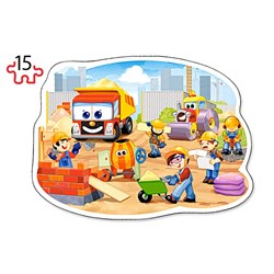 Castorland (B-020065) - "Construction Works" - 9 15 brikker puslespil