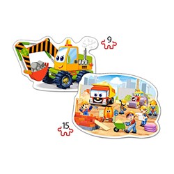 Castorland (B-020065) - "Construction Works" - 9 15 brikker puslespil