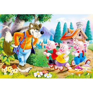 Castorland (B-06519) - "The 3 little pigs" - 60 brikker puslespil