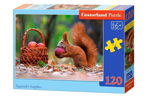 Castorland (B-13302) - "Squirrel's Supplies" - 120 brikker puslespil