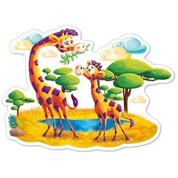 Castorland (B-120178) - "Giraffes in Savanna" - 12 brikker puslespil
