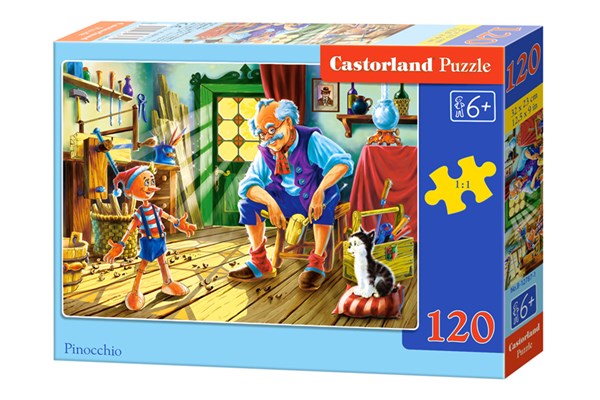 Castorland (B-12787) - "Pinocchio and Gepetto" - 120 brikker puslespil
