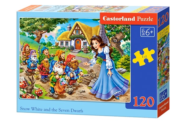 Castorland (B-13401) - "Snow White and the Seven Dwarfs" - 120 brikker puslespil