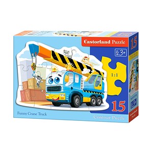 Castorland (B-015108) - "Funny Crane Truck" - 15 brikker puslespil