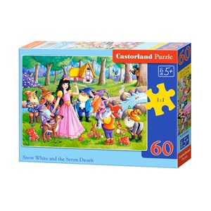 Castorland (B-066032) - "Snow White and the Seven Dwarfs" - 60 brikker puslespil