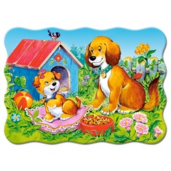 Castorland (B-03549) - "Dogs in the Garden" - 30 brikker puslespil