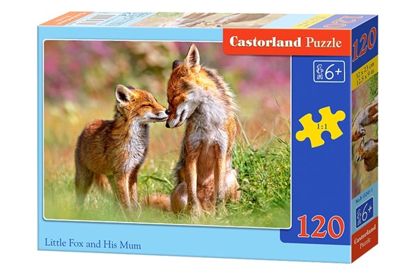 Castorland (B-13241) - "Little Fox and His Mum" - 120 brikker puslespil