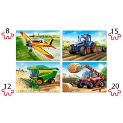 Castorland (B-041039) - "Agricultural Machines" - 8 12 15 20 brikker puslespil