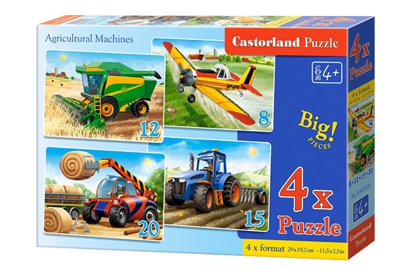 Castorland (B-041039) - "Agricultural Machines" - 8 12 15 20 brikker puslespil