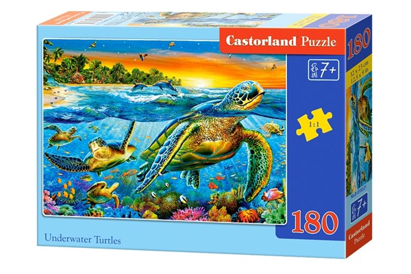 Castorland (B-018321) - "Underwater Turtles" - 180 brikker puslespil