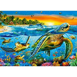 Castorland (B-018321) - "Underwater Turtles" - 180 brikker puslespil