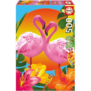 Educa (17737) - "Flamingos" - 500 brikker puslespil
