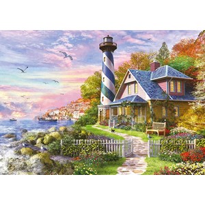 Educa (17677) - Dominic Davison: "Lighthouse in Rock Bay" - 4000 brikker puslespil