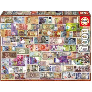 Educa (17659) - "World banknotes" - 1000 brikker puslespil