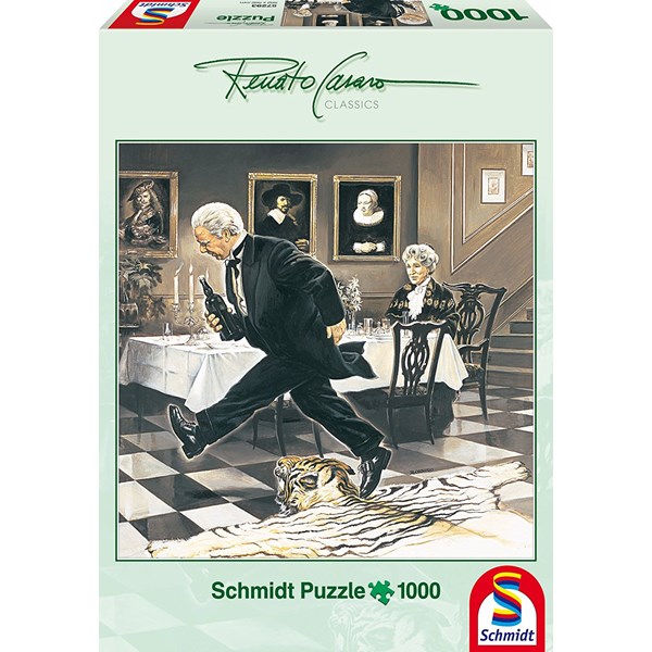 Schmidt Spiele (57293) - Renato Casaro: "Dinner for One" - 1000 brikker puslespil