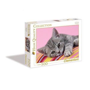Clementoni (30362) - "Grey Kitten" - 500 brikker puslespil