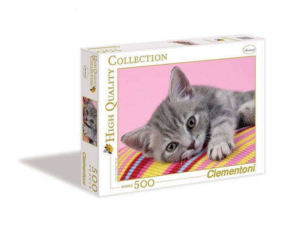 Clementoni (30362) - "Grey Kitten" - 500 brikker puslespil
