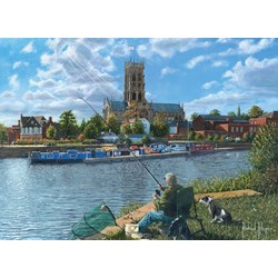 Clementoni (39315) - Richard Harpum: "Fishing With Oscar" - 1000 brikker puslespil