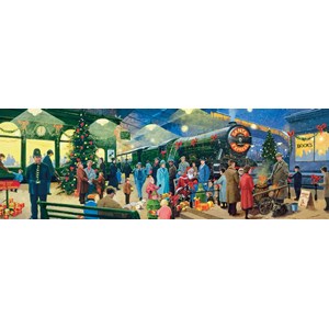 Clementoni (39247) - "Christmas Santa Express Locomotive" - 1000 brikker puslespil