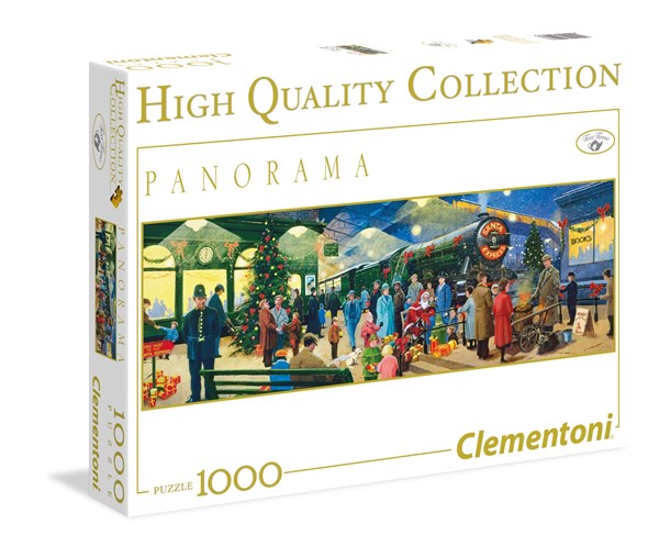 Clementoni (39247) - "Christmas Santa Express Locomotive" - 1000 brikker puslespil