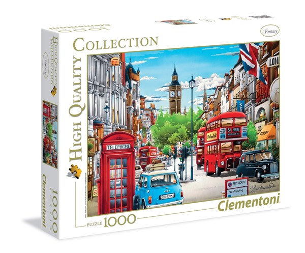 Clementoni (39339) - Hiro Tanikawa: "London" - 1000 brikker puslespil