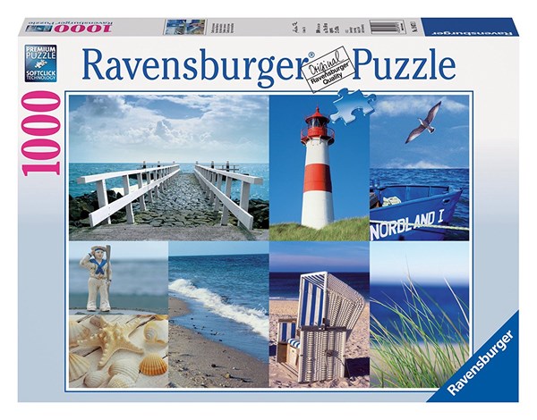 Ravensburger (19071) - "Ved Stranden" - 1000 brikker puslespil
