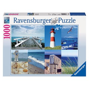 Ravensburger (19071) - "Ved Stranden" - 1000 brikker puslespil